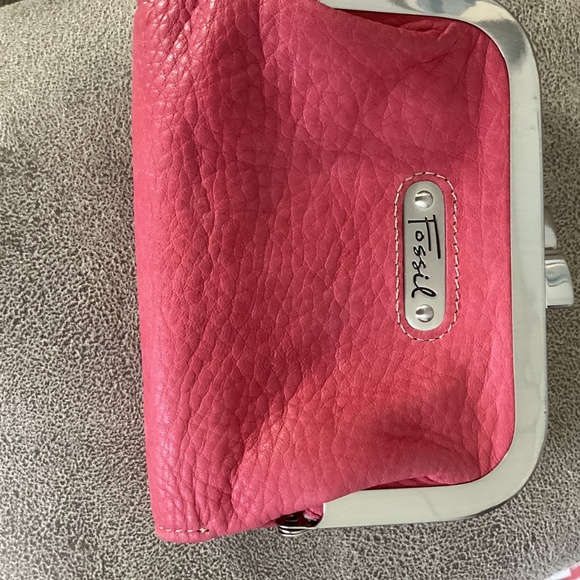 Vintage  Fossil trifold Kiss lock wallet - Picture 8 of 10